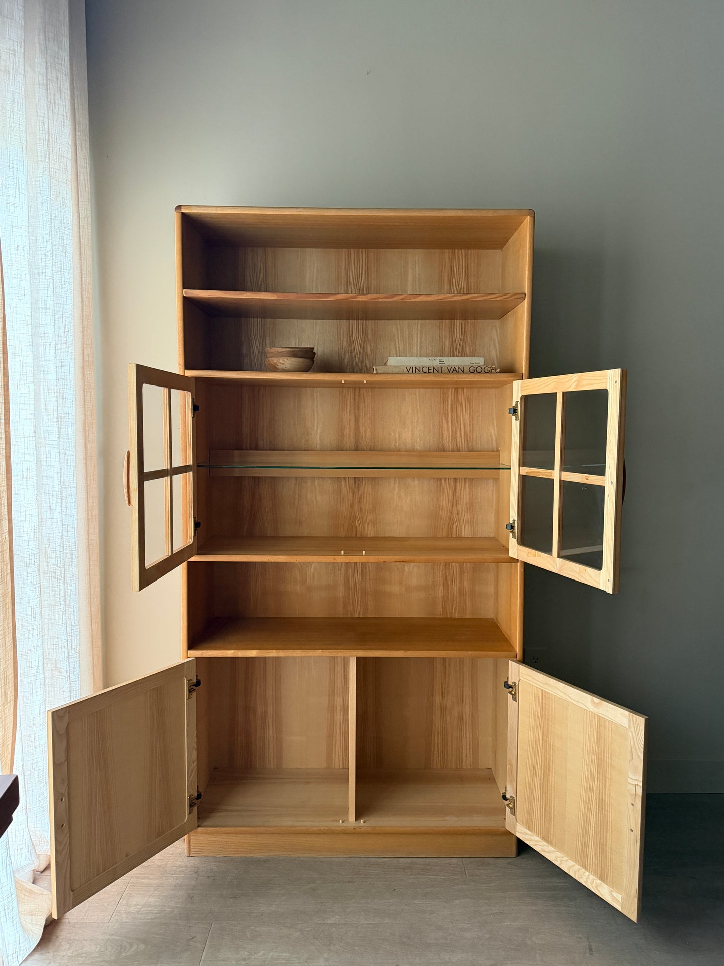 Dyrlund Danish pine display bookcase