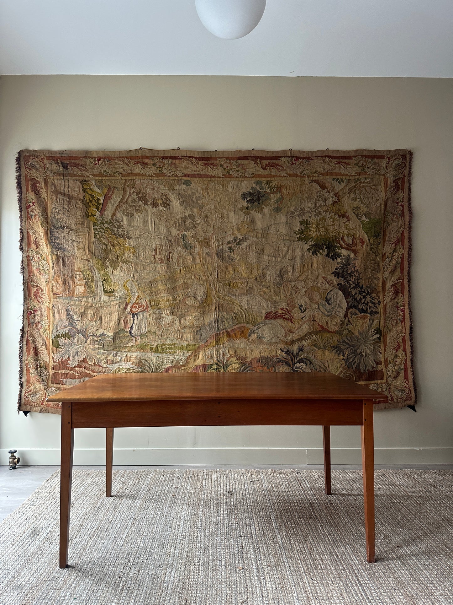 Cherry farmhouse dining table