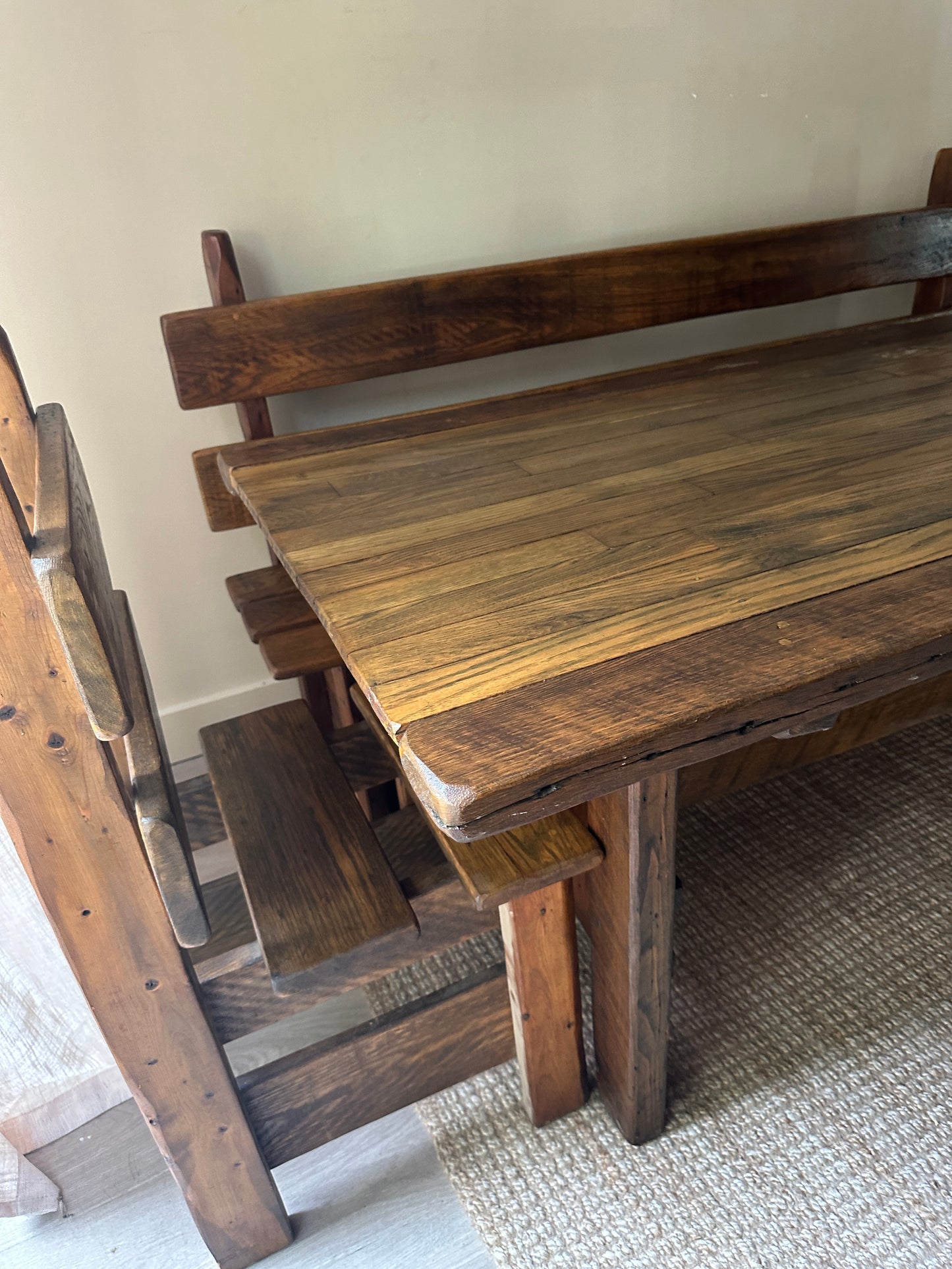 Pine dining set.