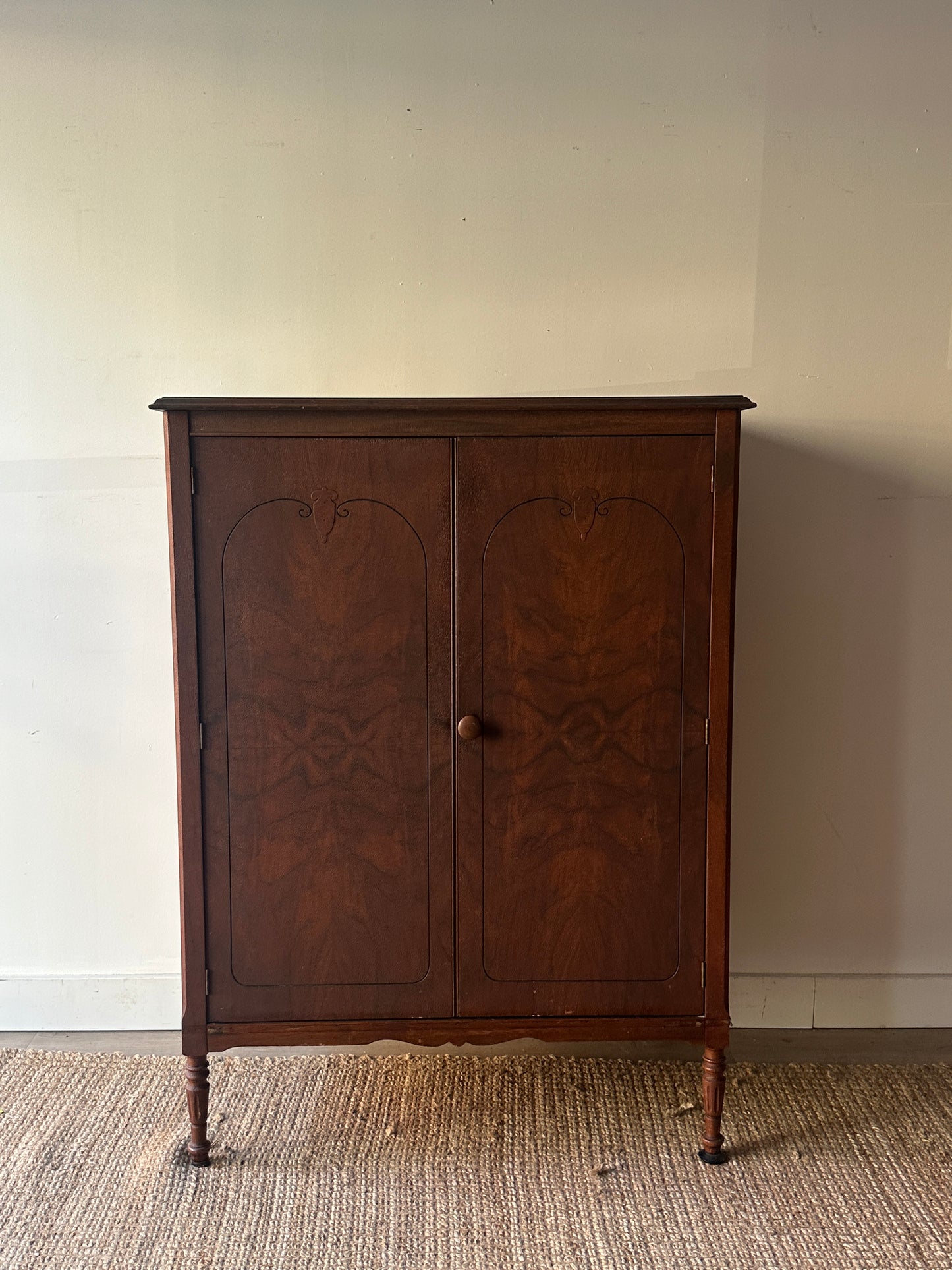 Walnut side by side armoire