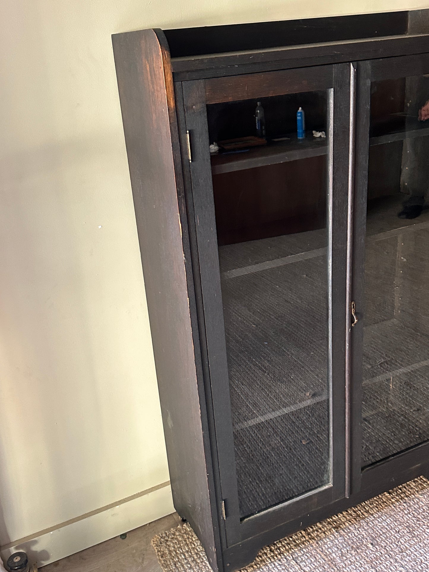 Black painted display case