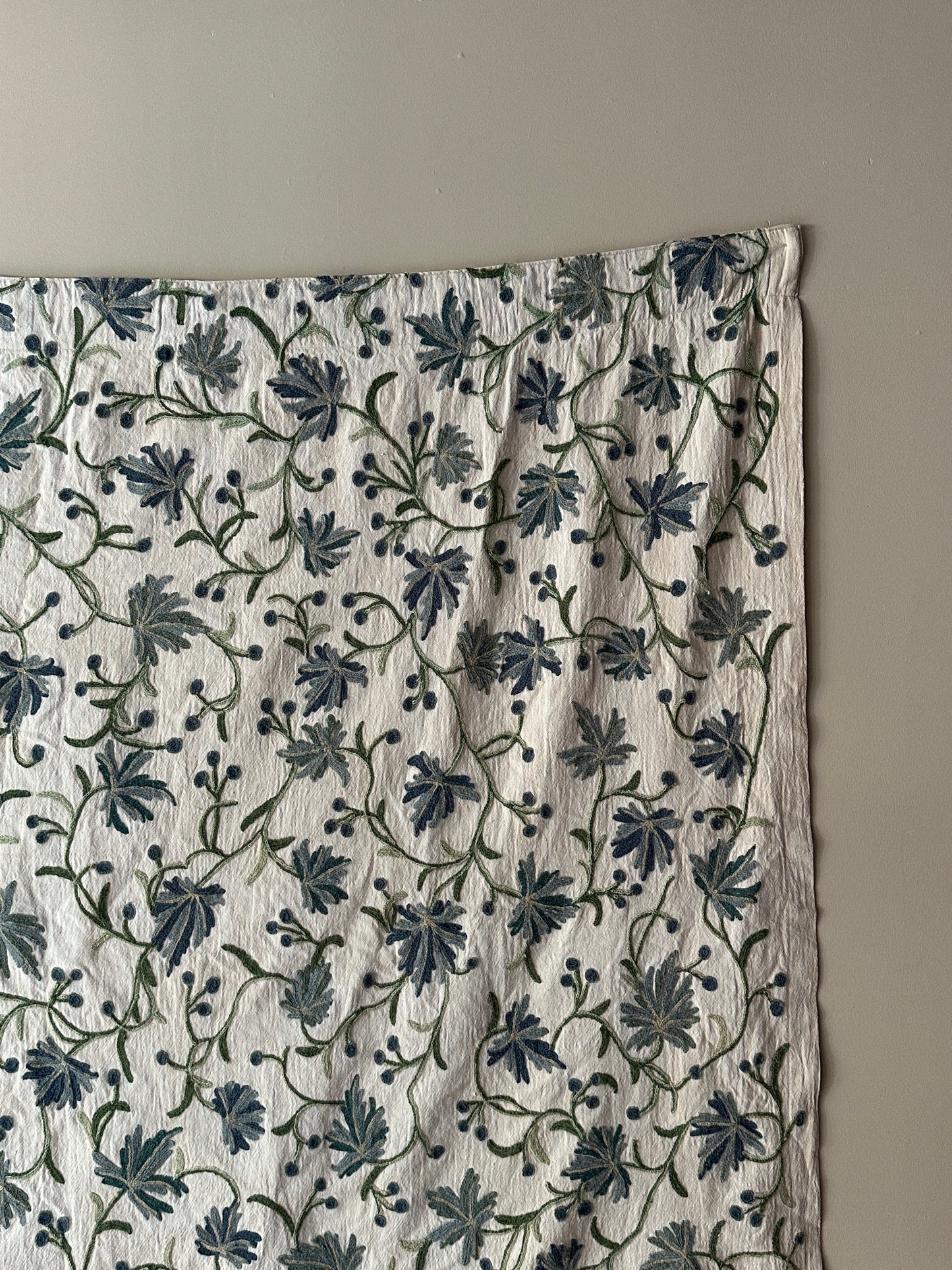 Embroidered floral cloth