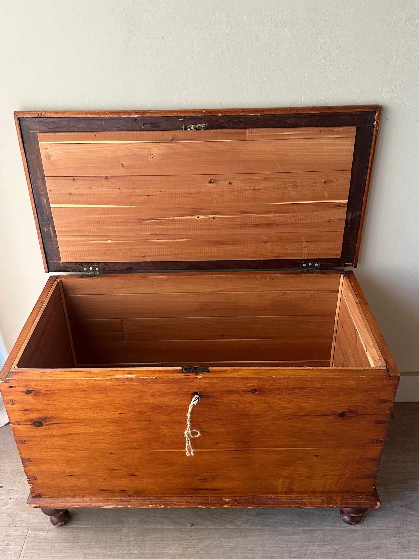 Cedar lined pine chest