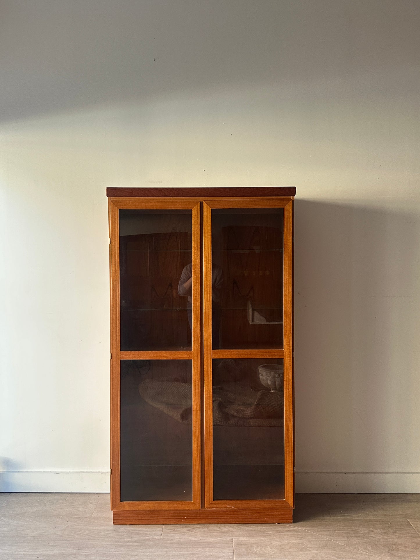 Teak display case