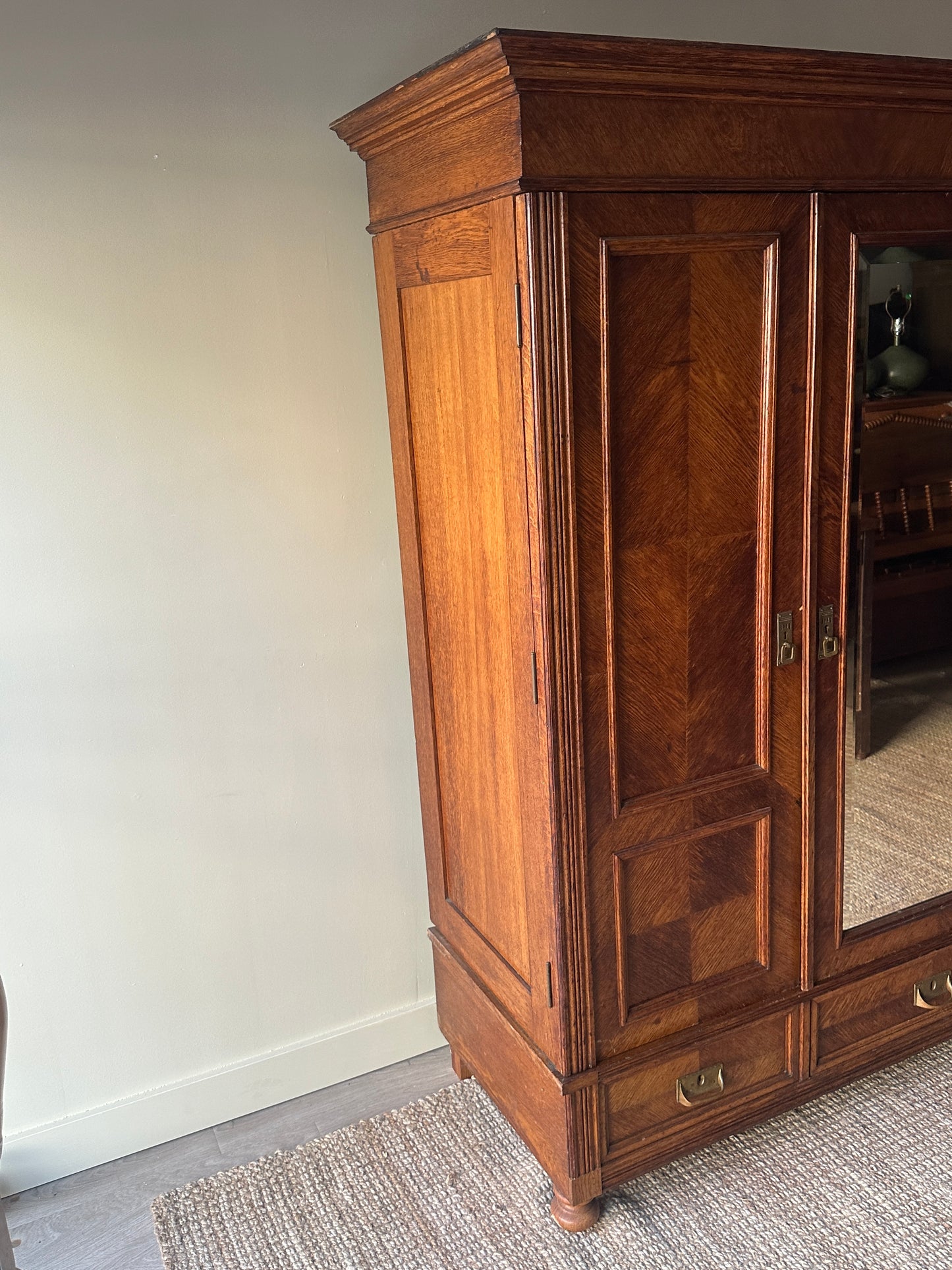 Mission oak armoire