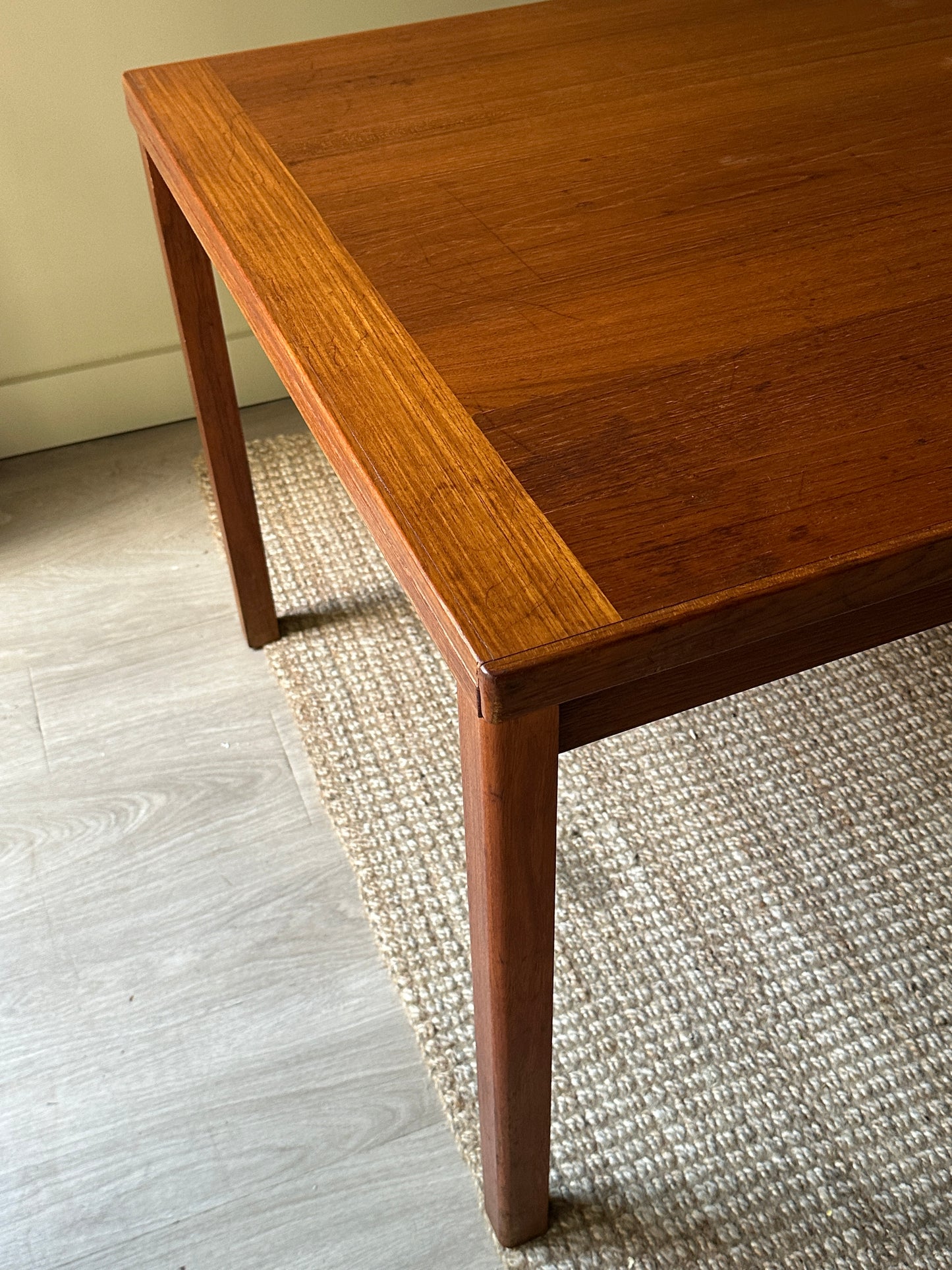Teak extension dining table