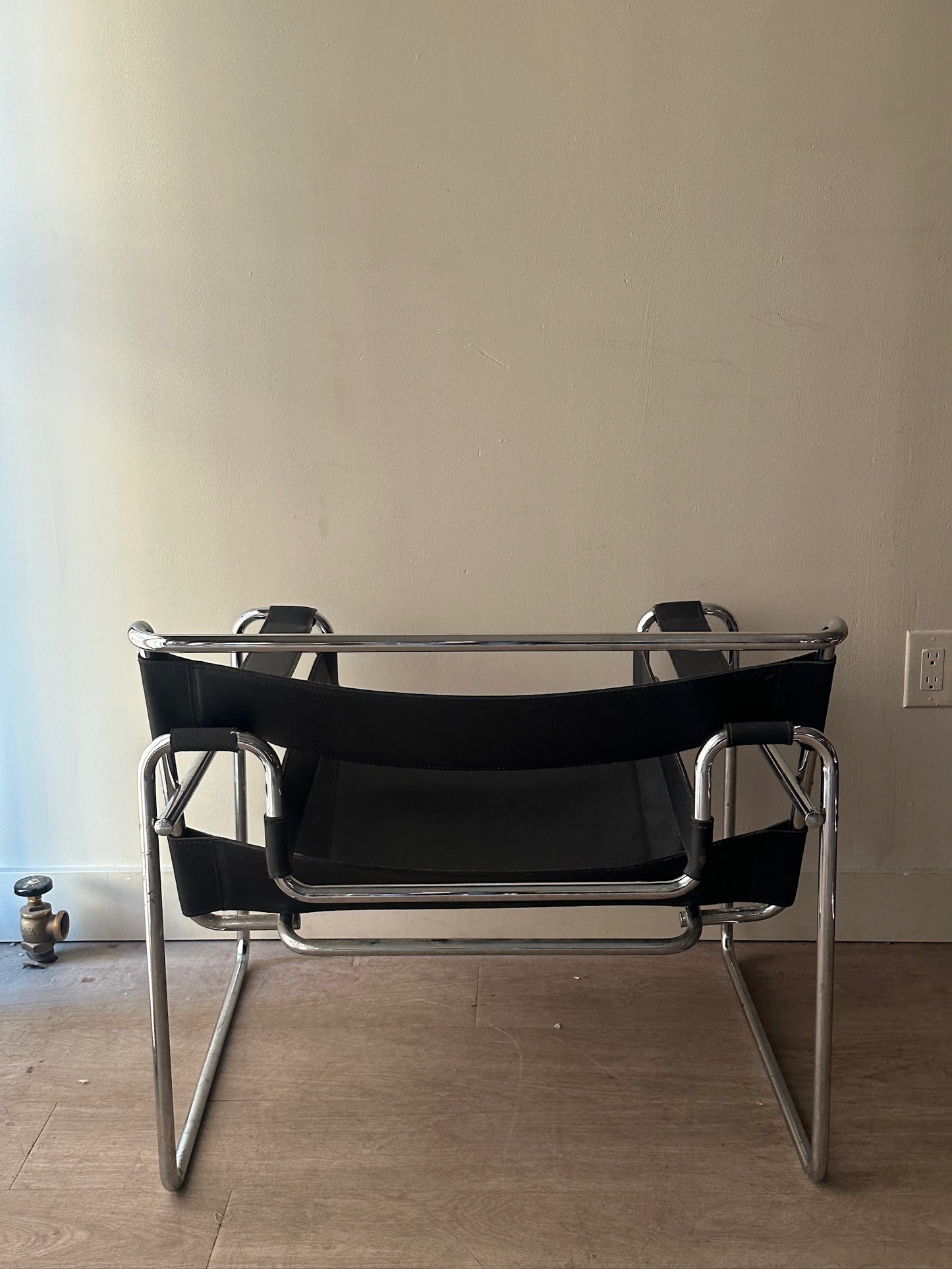 Black Wassily style chair