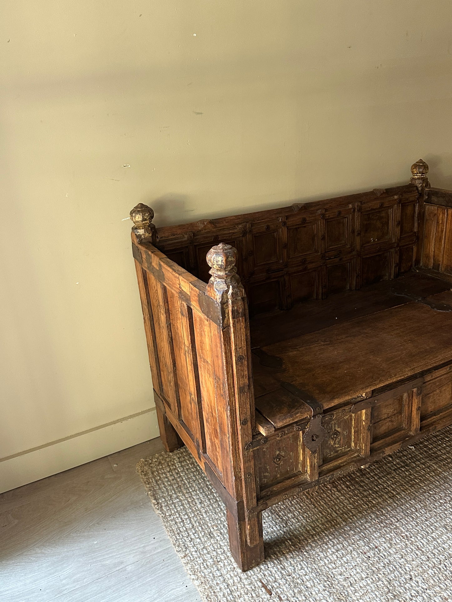 Carved bench