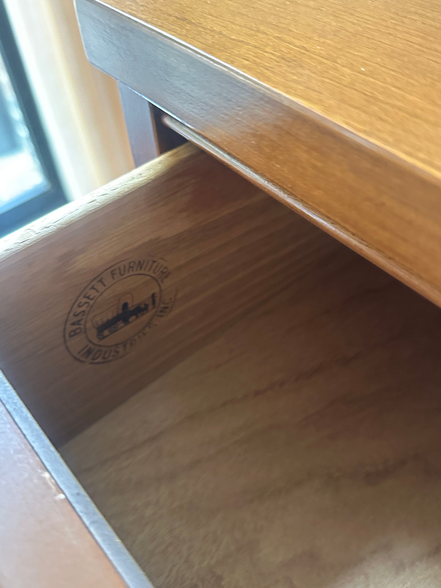 Bassett walnut tallboy