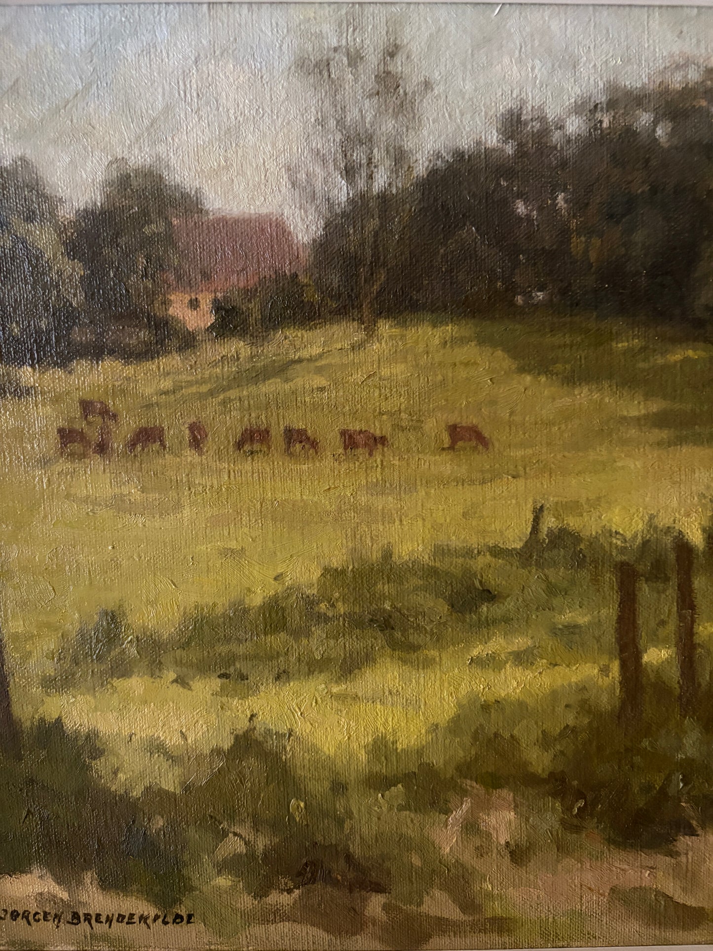 Landscape by Jorgen Brendekilde (1920-1993). Signed.