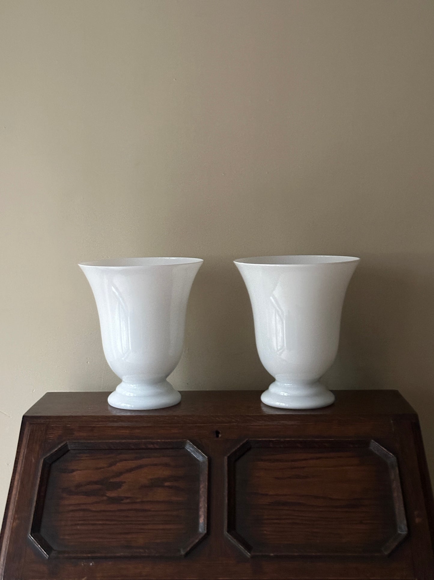 French white glass table lamps