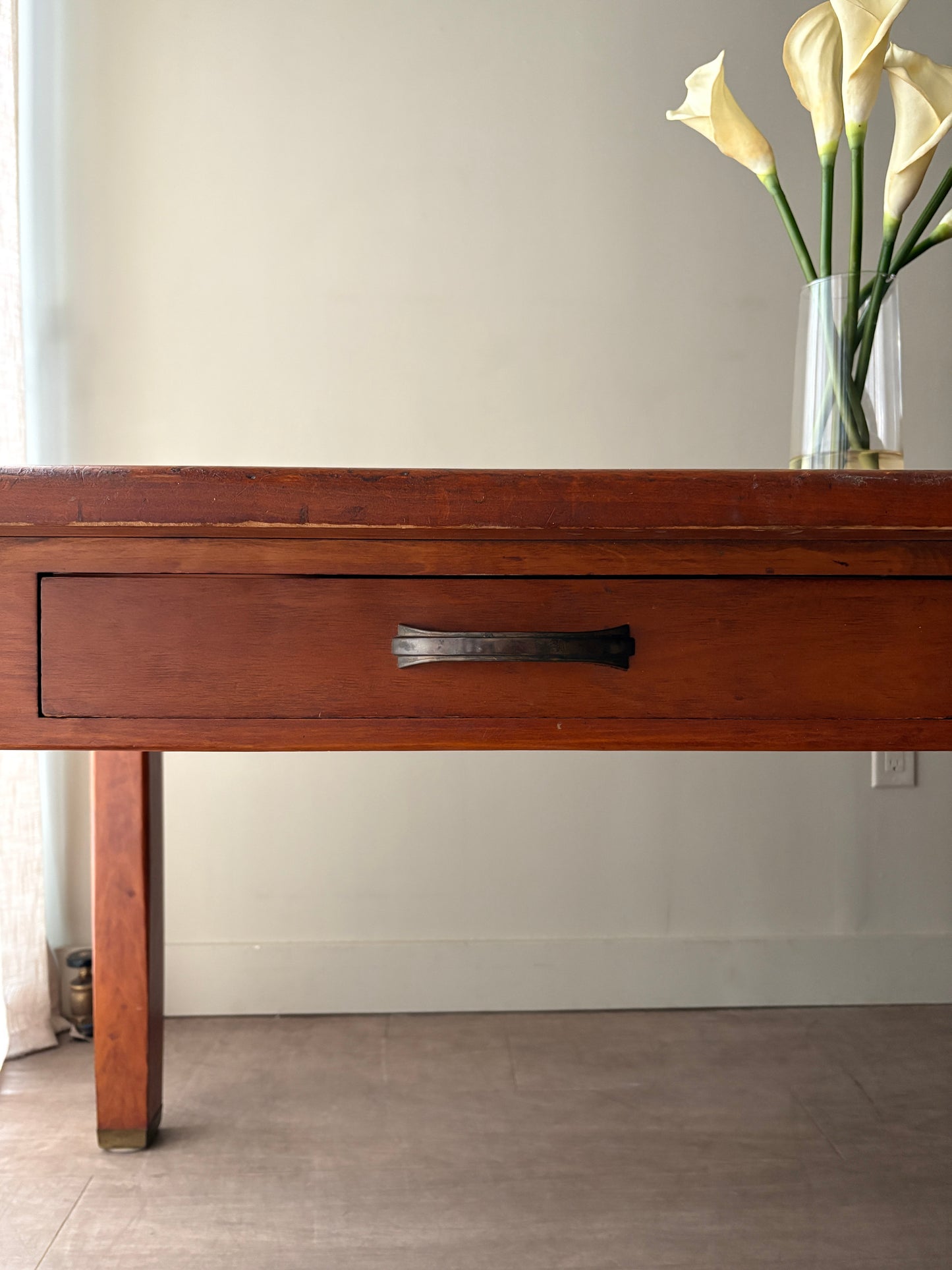 Walnut farmhouse dining table