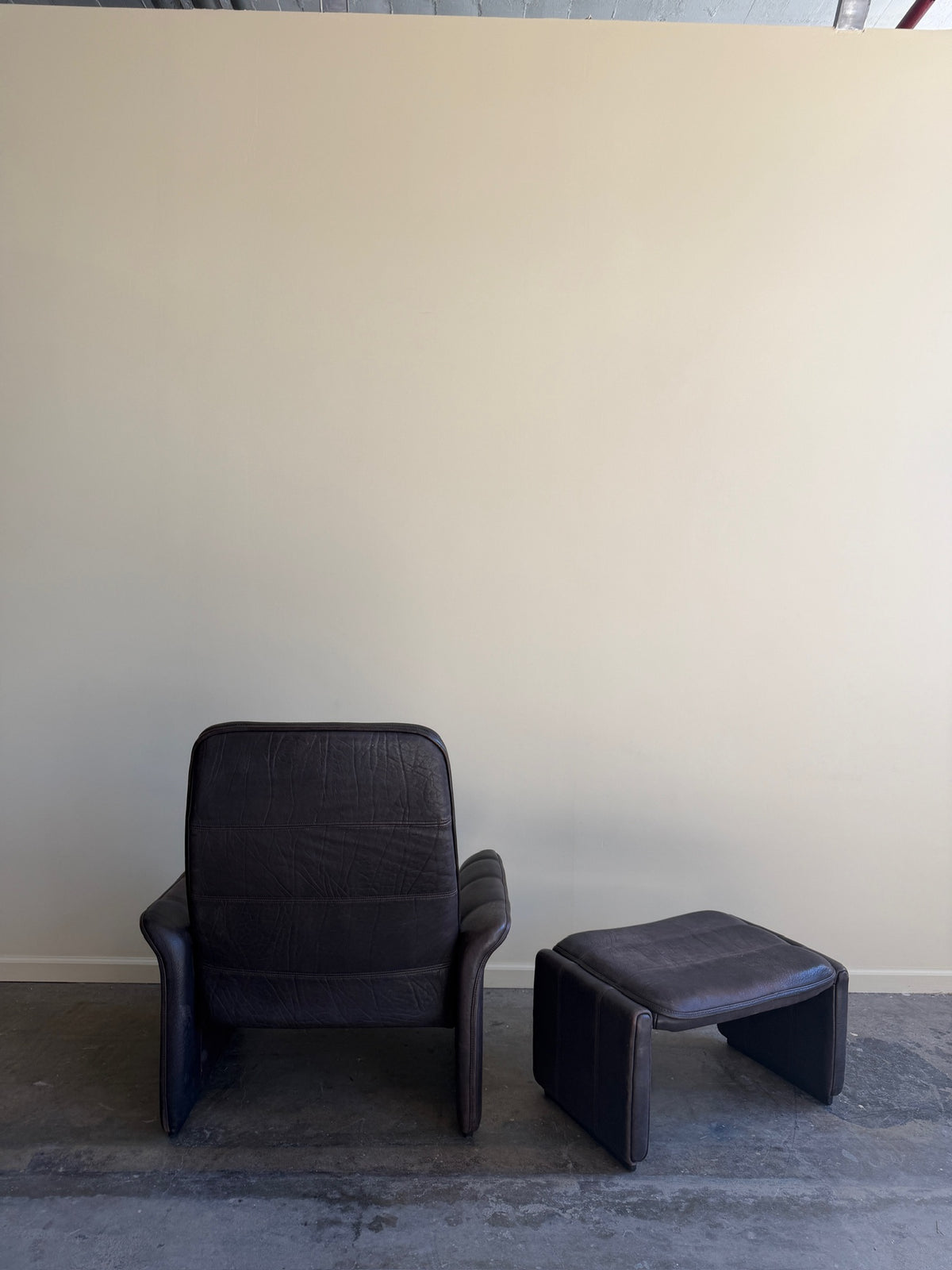 De Sede DS-50 Leather Reclining Chair and Ottoman