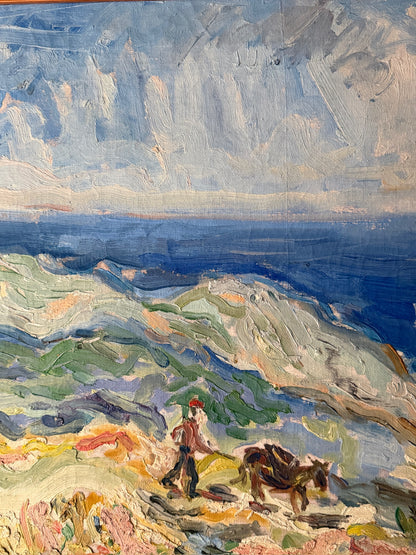 Impressionist South of France seascape. Signed.