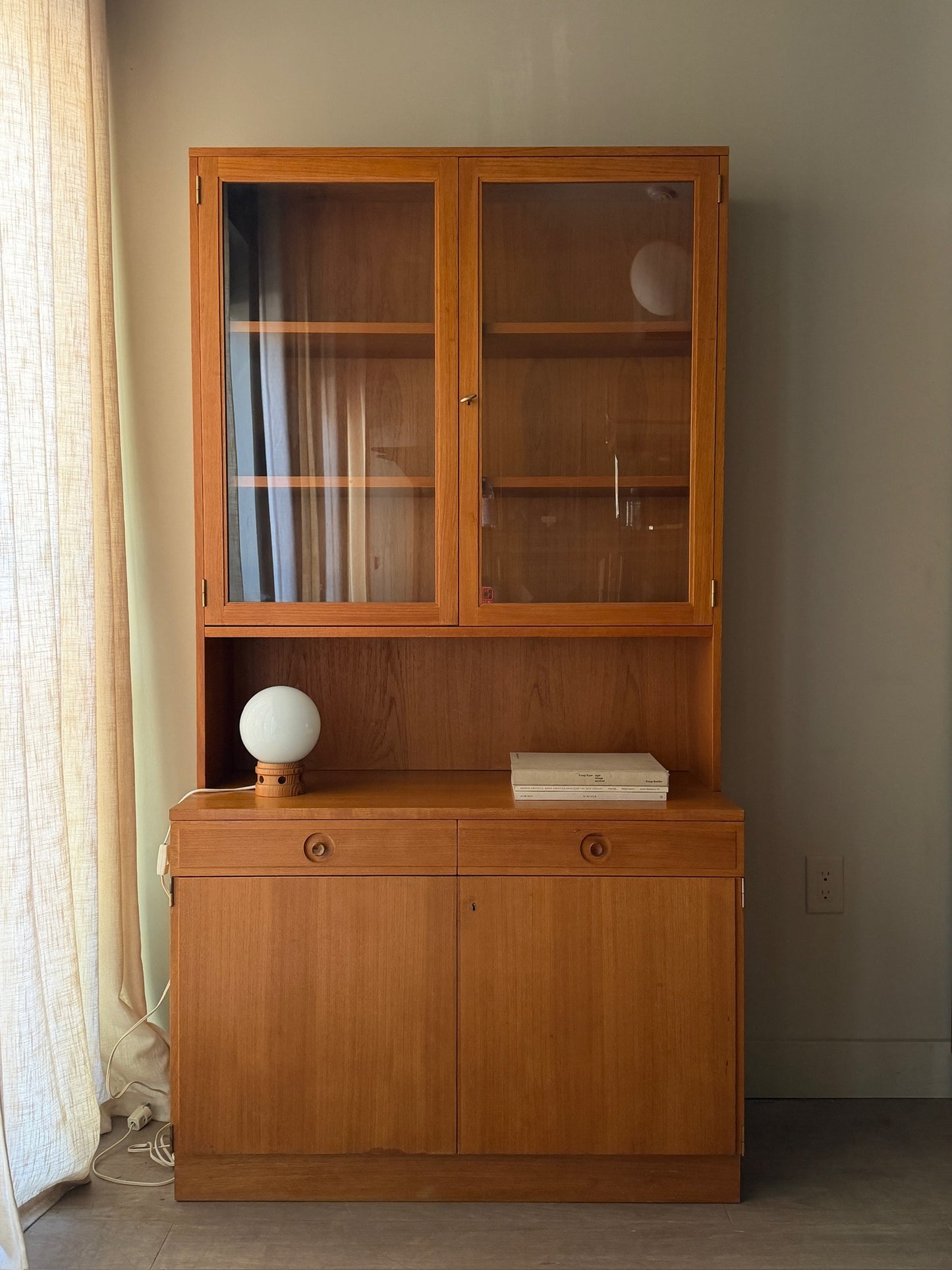 Bertil Fridhagen two piece teak hutch