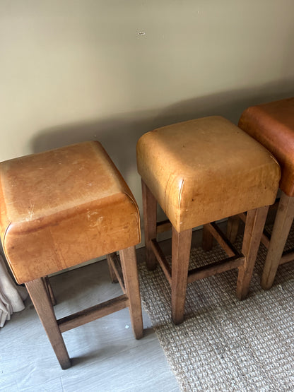 Leather bar stools. Sold as a set of 4.