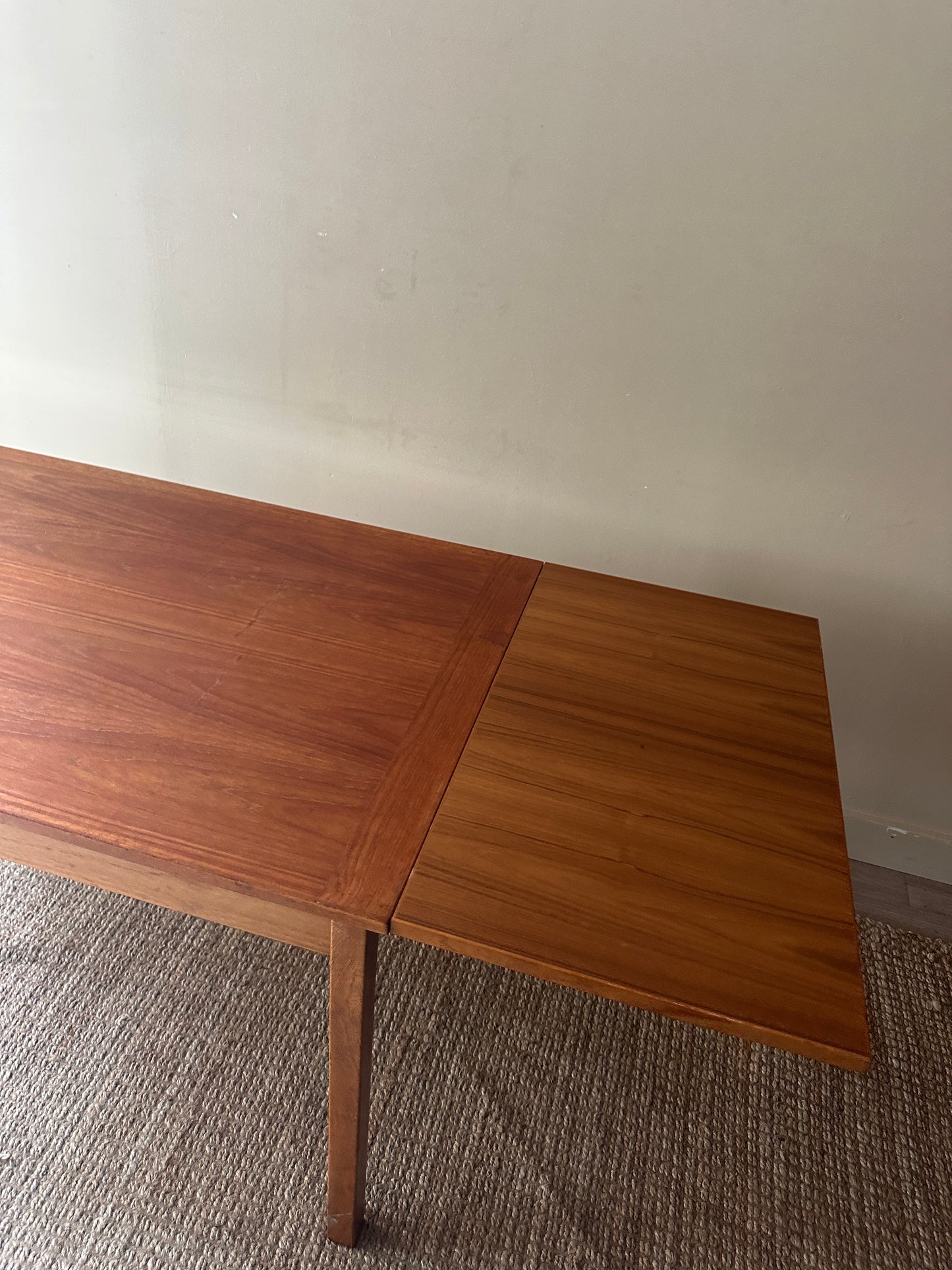 Teak extension dining table