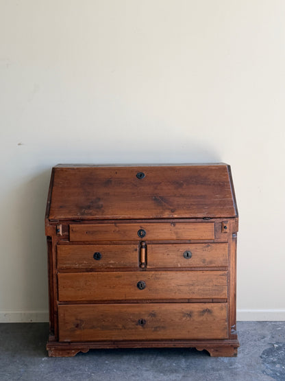 Swedish pine secretary dresser