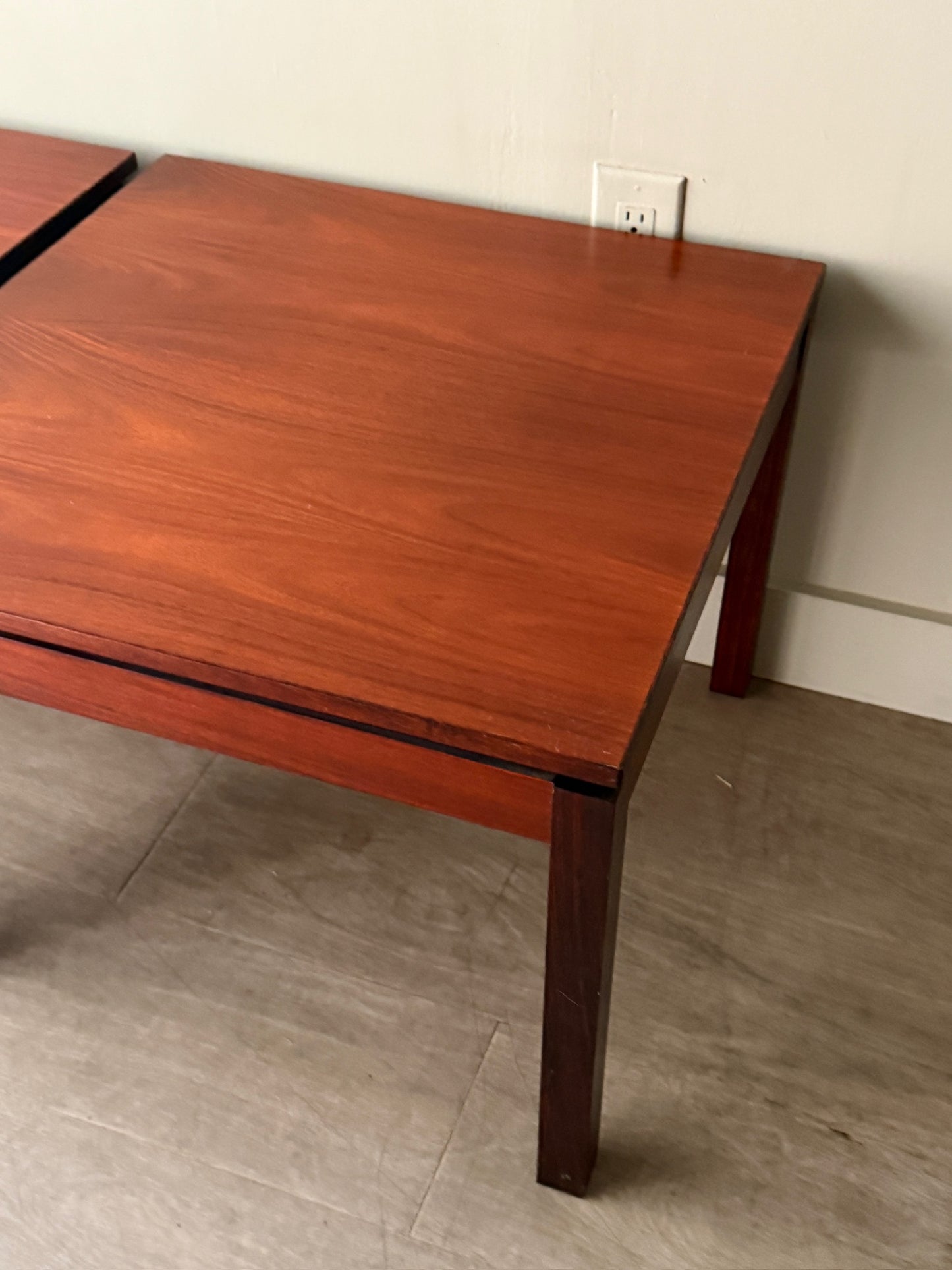 Danish rosewood side tables. Sold individually.