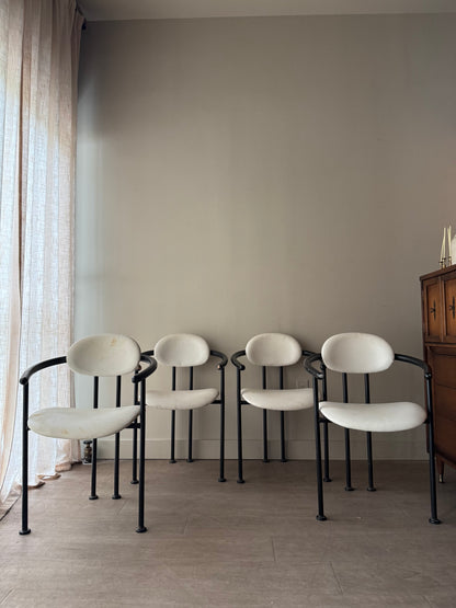 Bentwood and Vinyl Armchairs (sold in pairs)