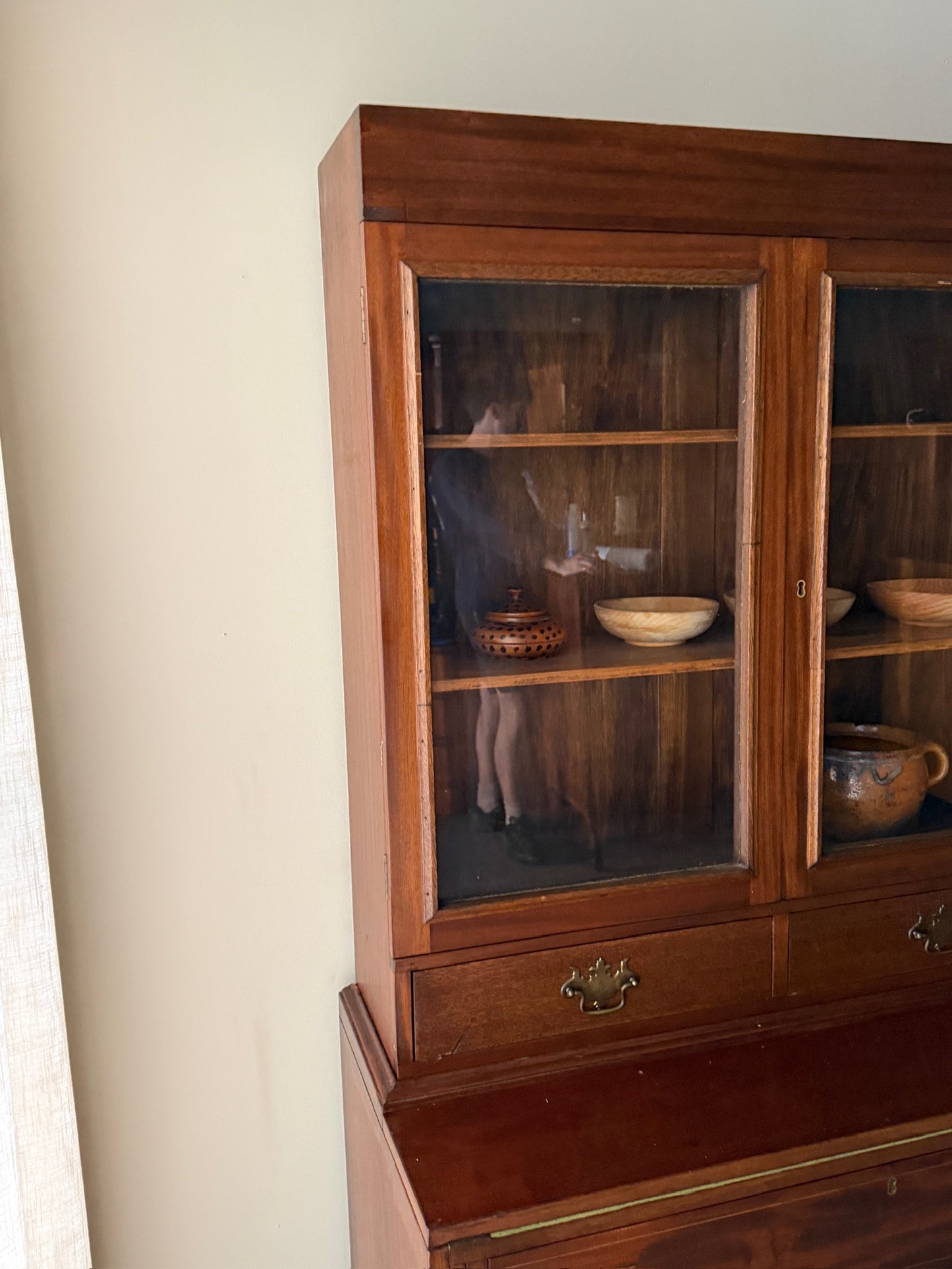 Mahogany secretary hutch