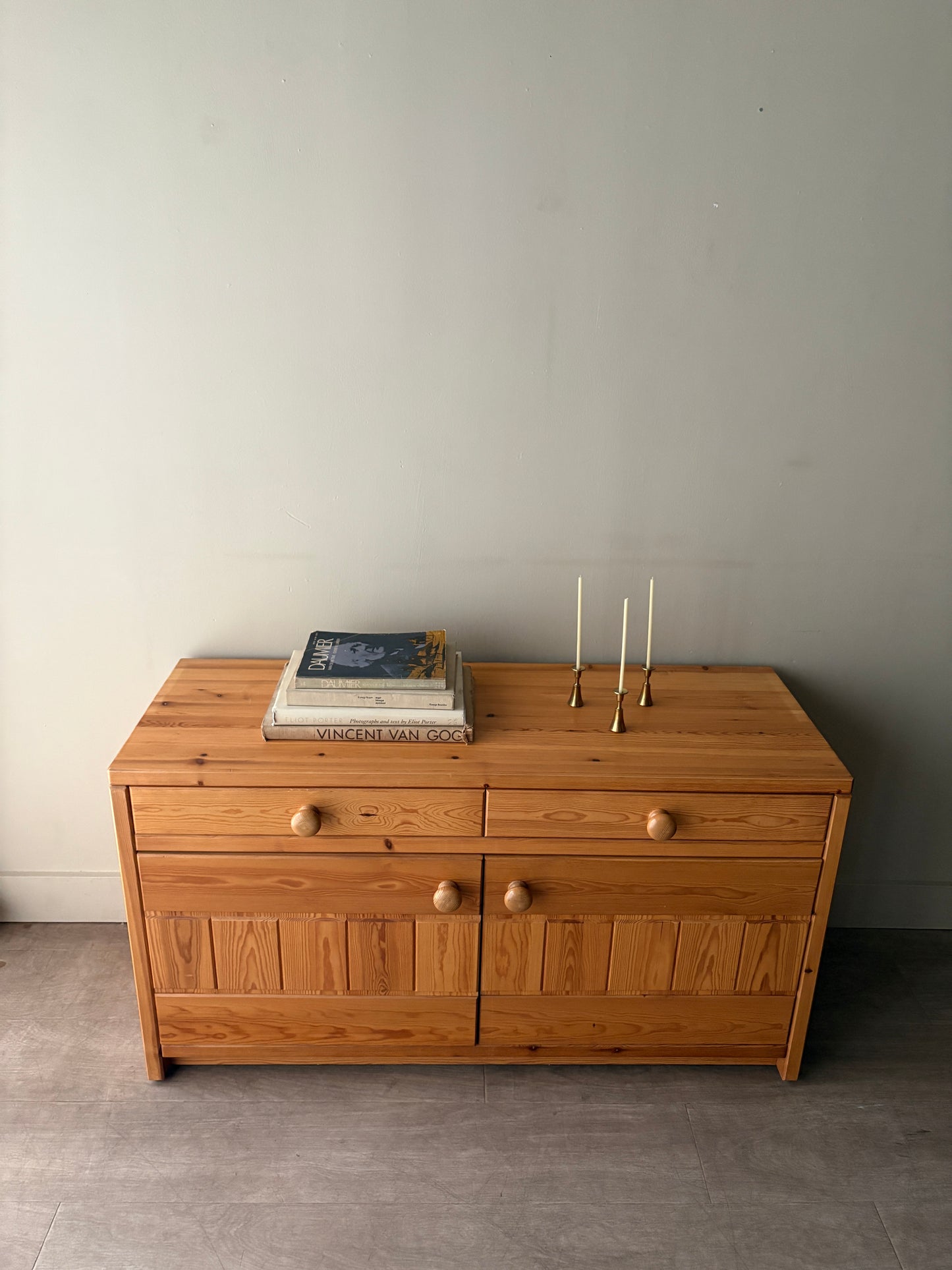 Swedish pine console cabinet