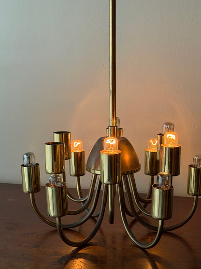 Hans Agne Jakobsson brass chandelier