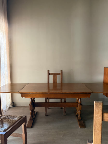 Danish oak extending dining table