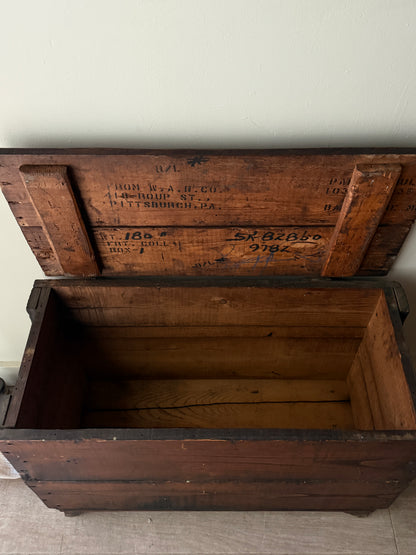 Chestnut feed bin chest