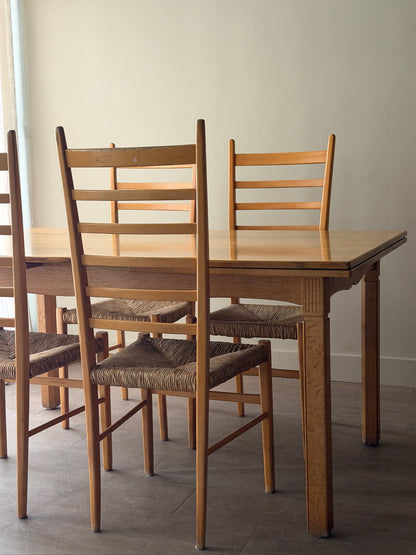 Danish oak extending dining table