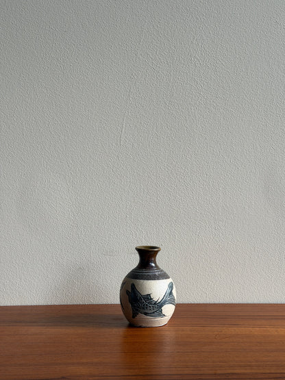 Hand-thrown fish vase