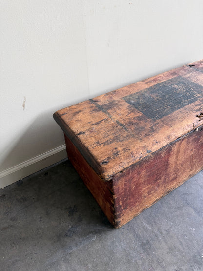 Painted pine chest