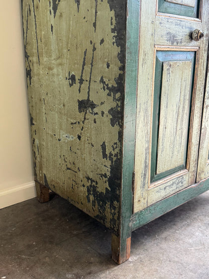 Green painted cupboard