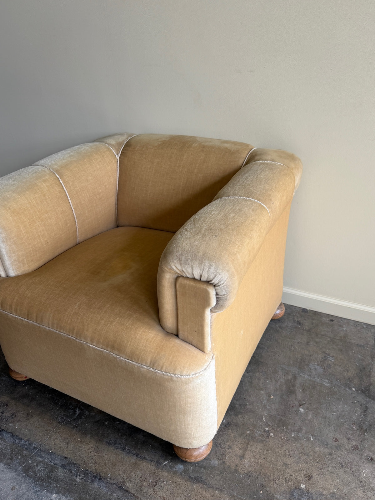 Dutch mohair lounge chair