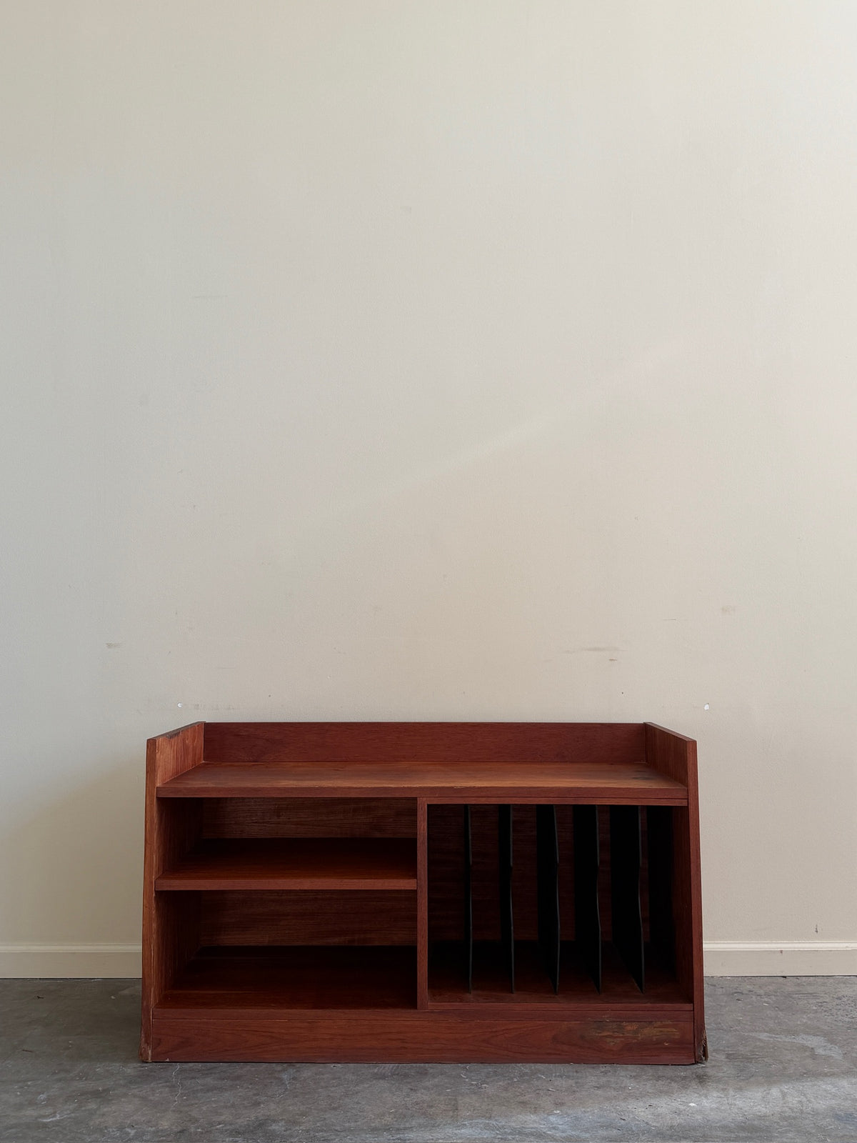 Walnut record storage