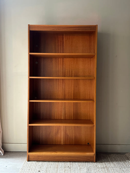 Teak bookshelf (outlet holes on left)