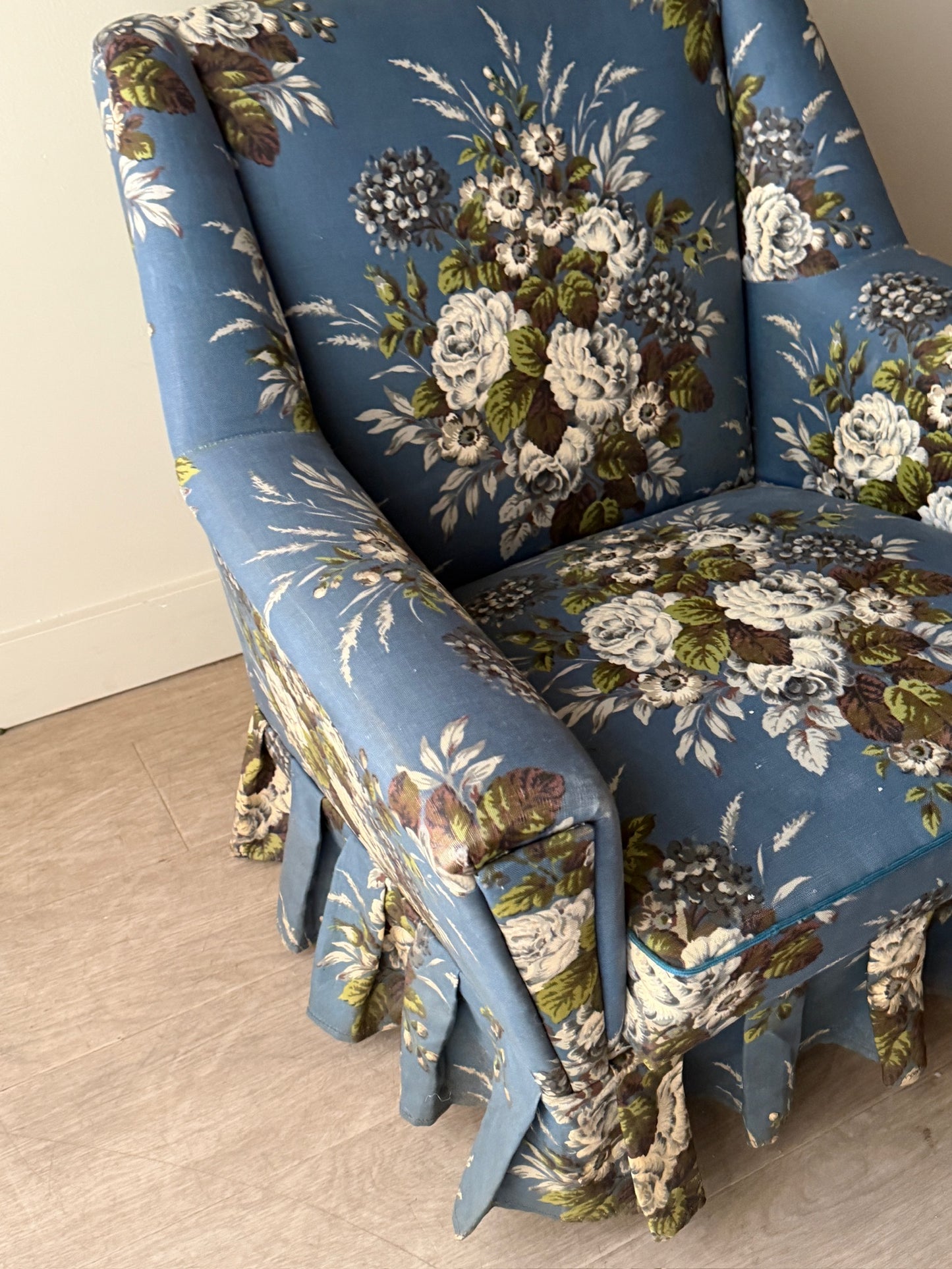 Swedish floral lounge chair