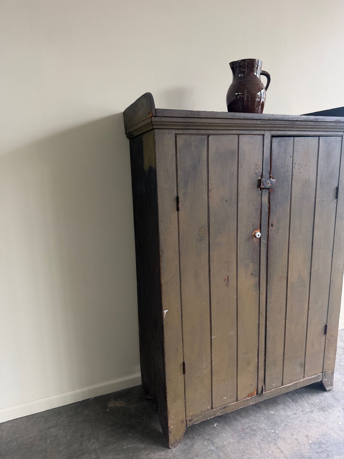Painted pine cupboard