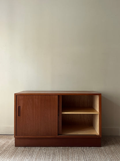 Teak sliding door cabinet