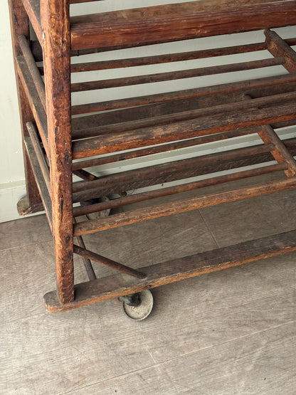 Mixed wood shoe factory rack