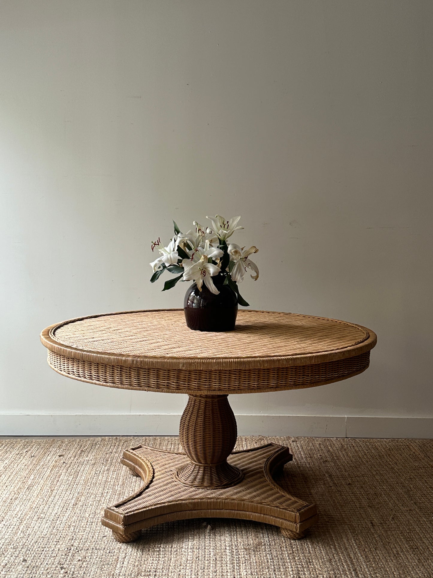 Ralph Lauren wicker rattan dining table