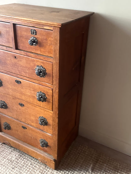 1910 oak dresser with original hardware