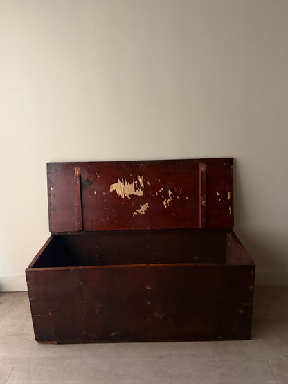 Painted pine chest