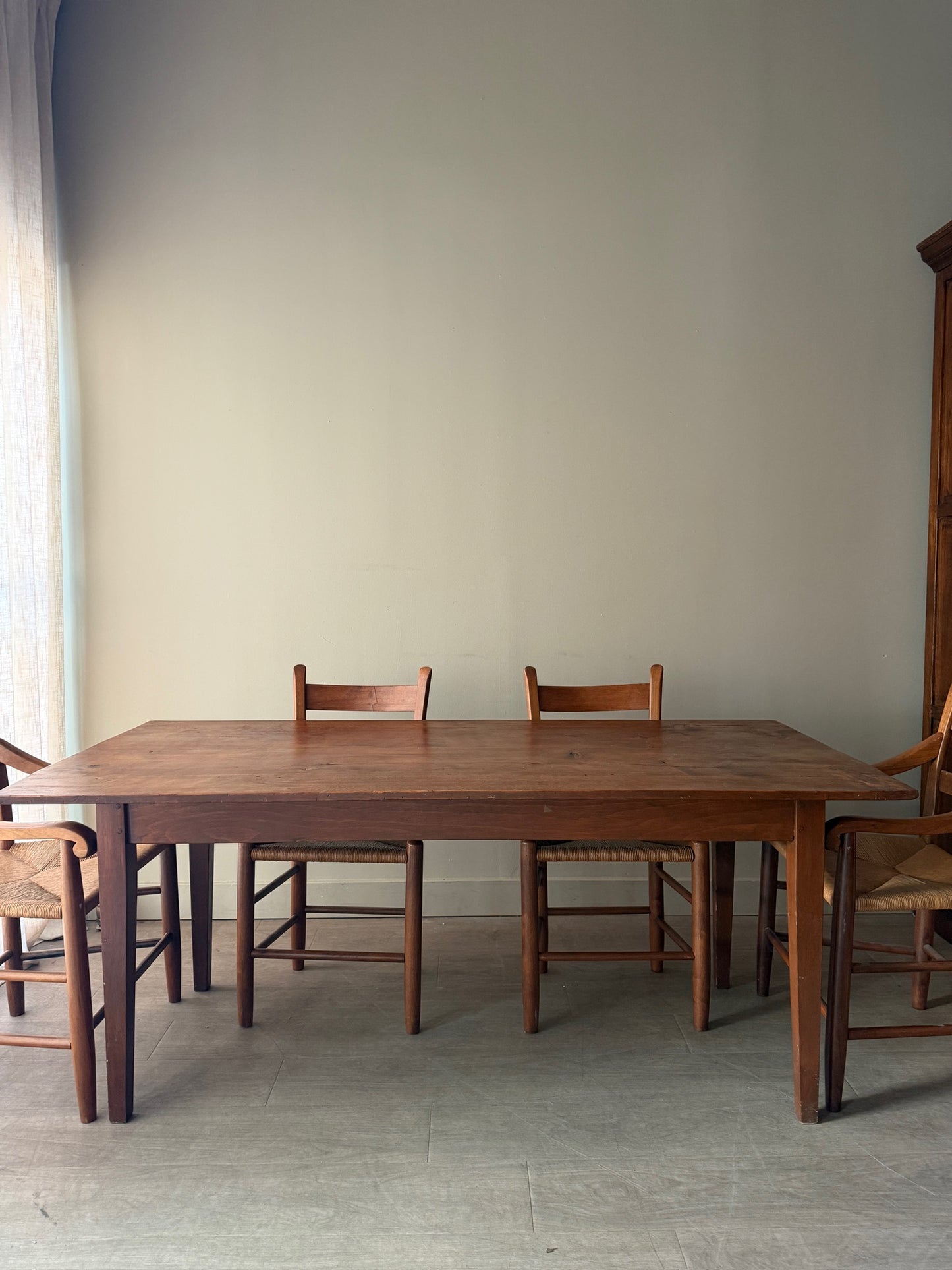 Pine farmhouse dining table