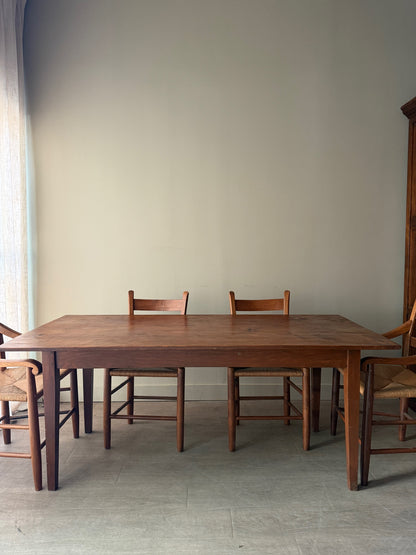 Pine farmhouse dining table