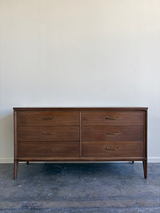 Broyhill Walnut Six Drawer Dresser