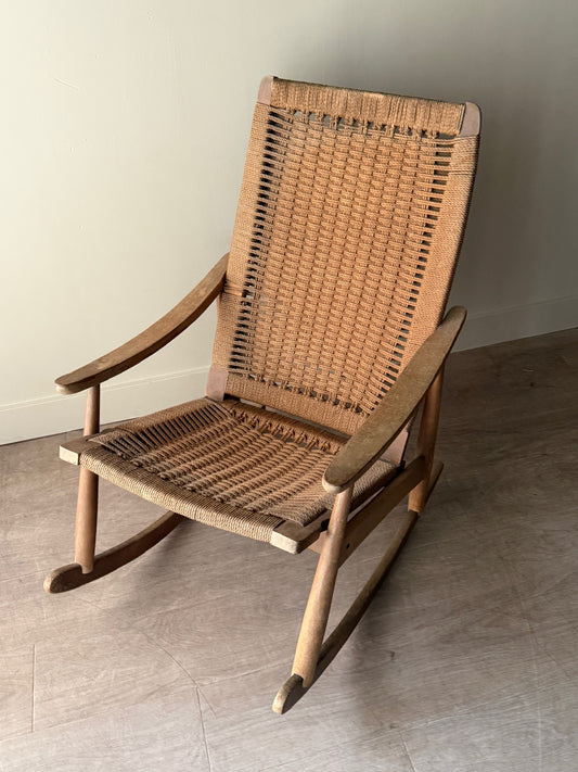 Hans Wegner twisted cord rocking chair