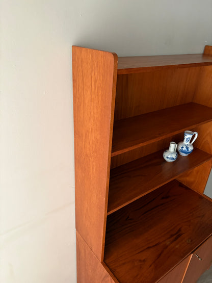 Small Danish teak bookcase cabinet