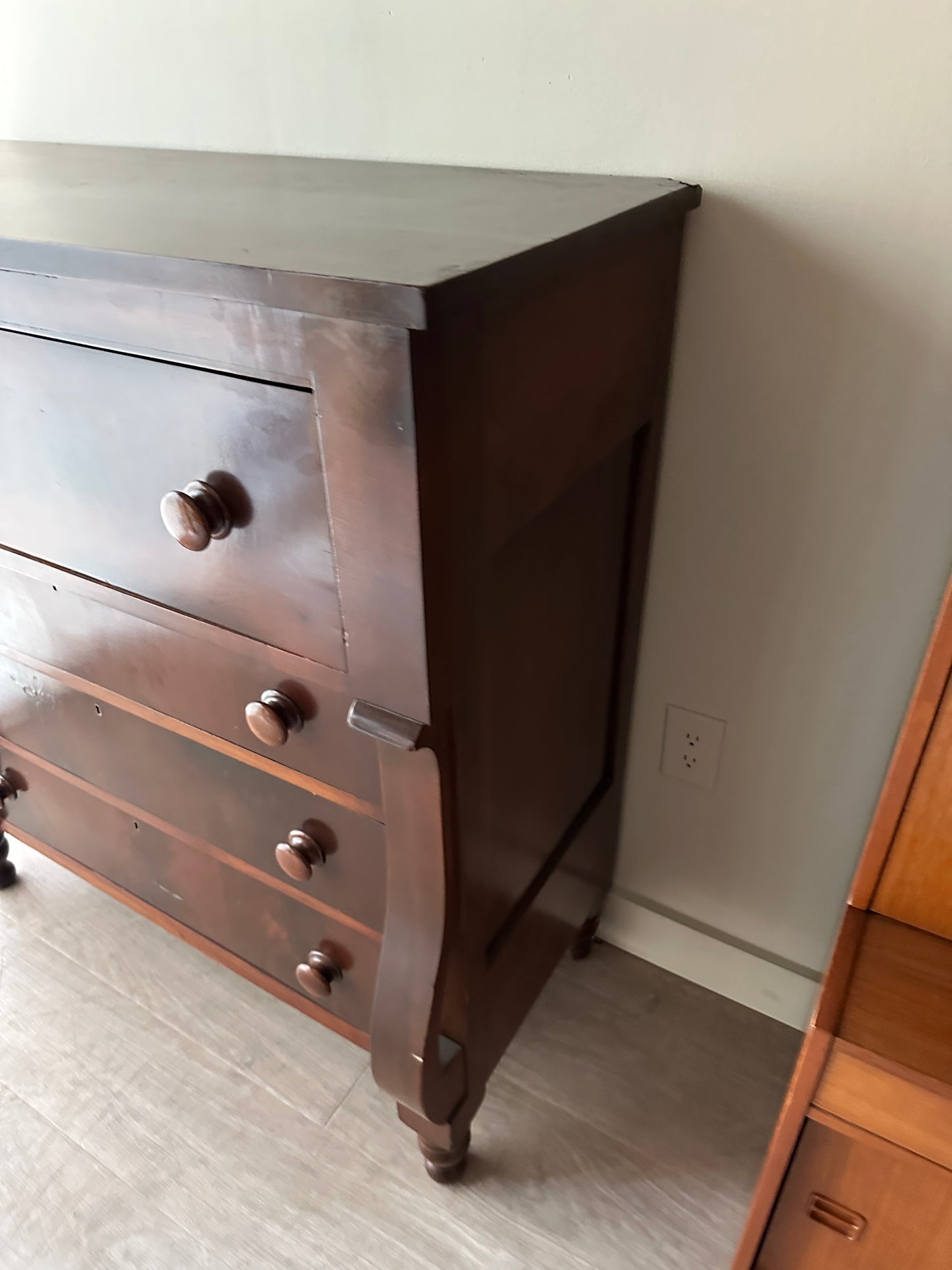 Walnut empire dresser