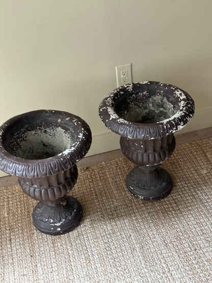 Dark Brown Concrete urns